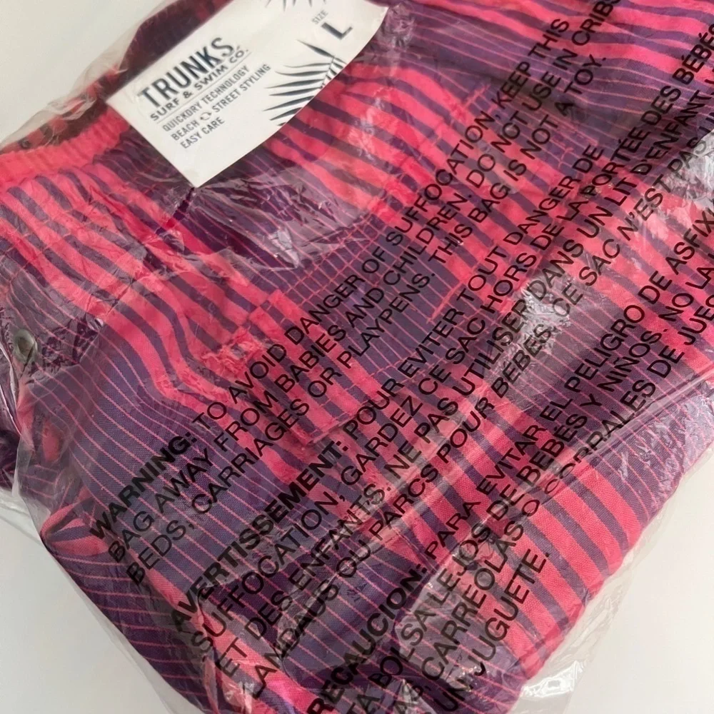 New TRUNKS SURF & SWIM CO. Sano Contrast Premium Swim Trunks Size L MSR…